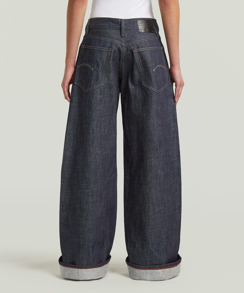 G-STAR(ジースター)の「Roxx Selvedge Wide Jeans/セルビッジワイドルーズジーンズ/L28(デニムパンツ・レディース・ダークインディゴブルー・26inch/25inch/24inch/27inch)」の6枚目の写真