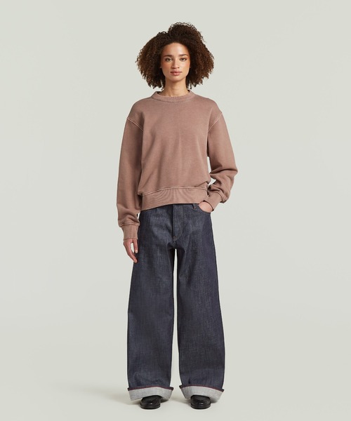 G-STAR(ジースター)の「Roxx Selvedge Wide Jeans/セルビッジワイドルーズジーンズ/L28(デニムパンツ・レディース・ダークインディゴブルー・26inch/25inch/24inch/27inch)」の2枚目の写真