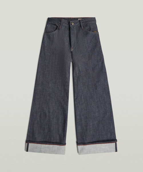 G-STAR(ジースター)の「Roxx Selvedge Wide Jeans/セルビッジワイドルーズジーンズ/L28(デニムパンツ・レディース・ダークインディゴブルー・26inch/25inch/24inch/27inch)」の4枚目の写真