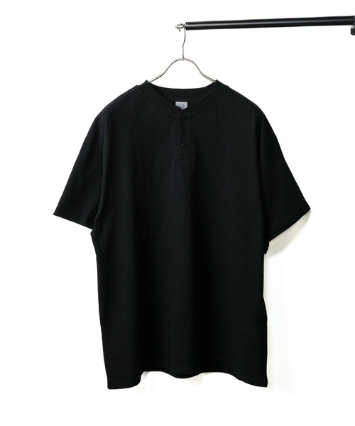 FRUIT OF THE LOOM(フルーツオブザルーム)の「《FRUIT OF THE LOOM/ヘビーオンス ヘンリーネックT》(Tシャツ/カットソー・メンズ・ブラック・LARGE)」の6枚目の写真