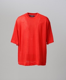 MAISON SPECIAL | 《UNISEX》Ramie-SOLOTEX Prime-Over Crewneck Short Sleeve Knit T-shirt/ラミーソロテックスプライムオーバークルーネックショートスリーブニットTシャツ【MAISON SPECIAL/メゾンスペシャル】(Tシャツ/カットソー)
