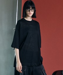 【美品】メゾンスぺシャル　フリンジキュプラジャージTシャツ　ブラック Fringe Cupra Jersey T-Shirt/フリンジキュプラジャージTシャツ（T