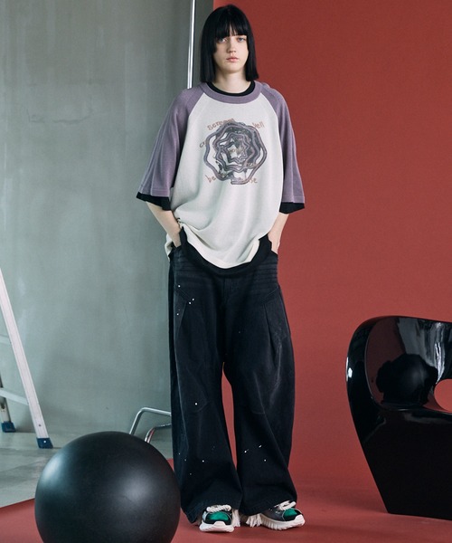MAISON SPECIAL(メゾンスペシャル)の「《UNISEX》Ramie-SOLOTEX Prime-Over Crewneck Short Sleeve Knit T-shirt/ラミーソロテックスプライムオーバークルーネックショートスリーブニットTシャツ【MAISON SPECIAL/メゾンスペシャル】(Tシャツ/カットソー・メンズ・サックスブルー/ブラック/レッド・0/2/1)」の11枚目の写真