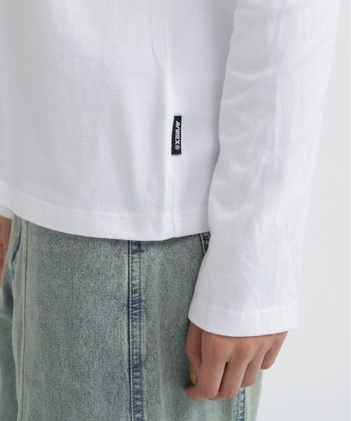 AVIREX（アヴィレックス）の「FATIGUE L/S T-SHIRT（Tシャツ/カットソー・レディース・ネイビー/ホワイト/ブラック/ホワイト系その他/ブラック系その他・M/S/L）」の15枚目の写真