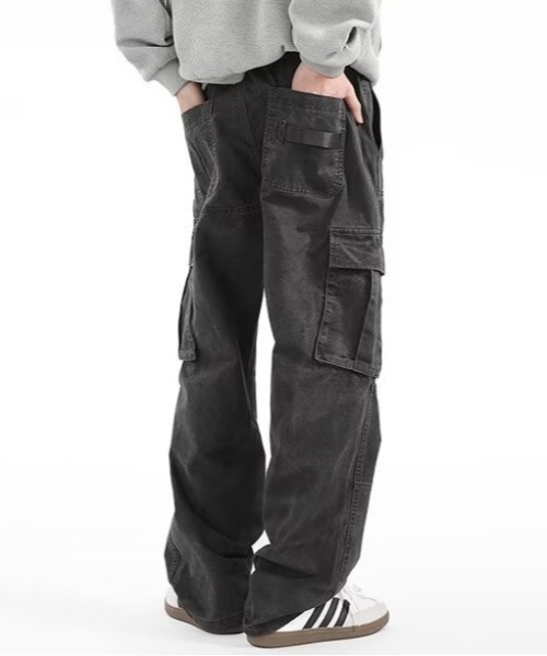 boemy(ボエミー)の「ルーズストレート カーゴパンツ(カーゴパンツ・メンズ・オリーブ/ダークグレー・M/L)」の9枚目の写真