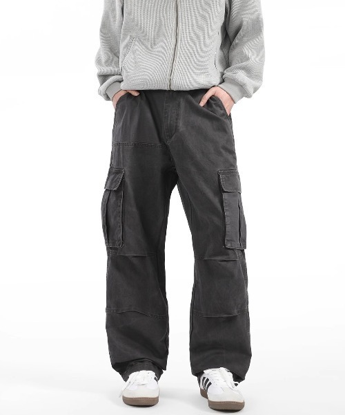 boemy(ボエミー)の「ルーズストレート カーゴパンツ(カーゴパンツ・メンズ・オリーブ/ダークグレー・M/L)」の7枚目の写真