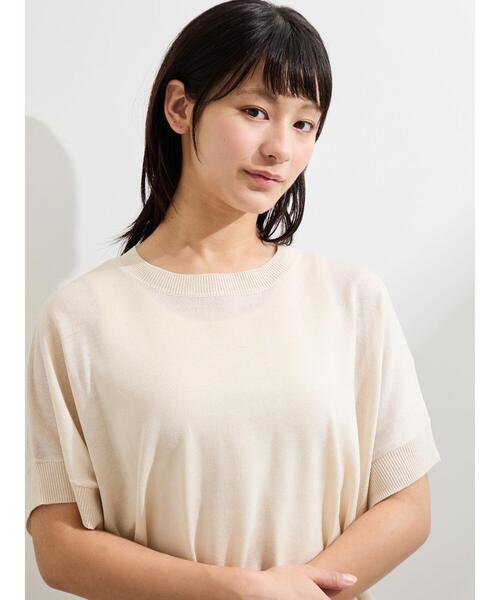 Samansa Mos2(サマンサ モスモス)の「◇【マシンウォッシャブル.接触冷感】麻タッチニットPO(ニット/セーター・レディース・チャコールグレー/グレー/キナリ・F)」の7枚目の写真