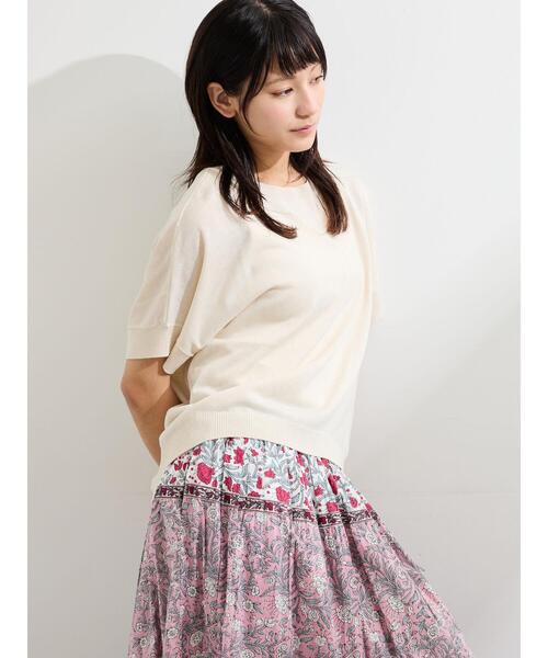Samansa Mos2(サマンサ モスモス)の「◇【マシンウォッシャブル.接触冷感】麻タッチニットPO(ニット/セーター・レディース・チャコールグレー/グレー/キナリ・F)」の8枚目の写真