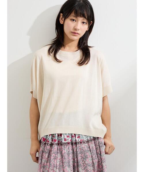 Samansa Mos2(サマンサ モスモス)の「◇【マシンウォッシャブル.接触冷感】麻タッチニットPO(ニット/セーター・レディース・チャコールグレー/グレー/キナリ・F)」の9枚目の写真