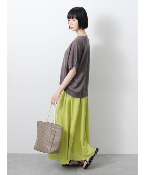 Samansa Mos2(サマンサ モスモス)の「◇【マシンウォッシャブル.接触冷感】麻タッチニットPO(ニット/セーター・レディース・チャコールグレー/グレー/キナリ・F)」の18枚目の写真