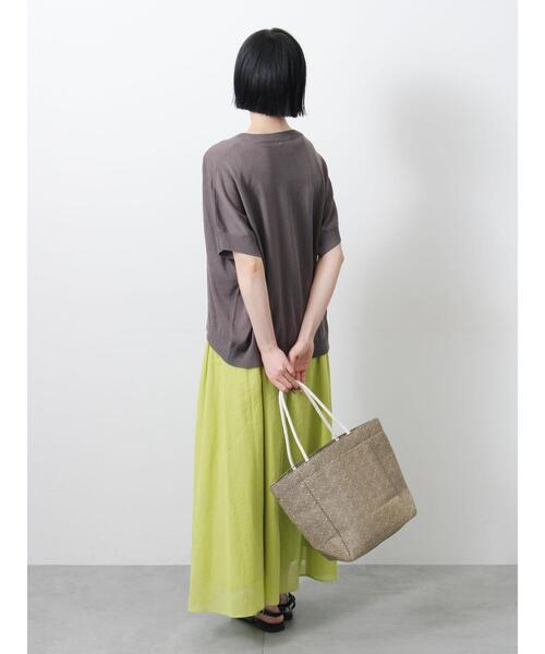 Samansa Mos2(サマンサ モスモス)の「◇【マシンウォッシャブル.接触冷感】麻タッチニットPO(ニット/セーター・レディース・チャコールグレー/グレー/キナリ・F)」の19枚目の写真