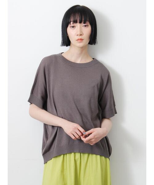 Samansa Mos2(サマンサ モスモス)の「◇【マシンウォッシャブル.接触冷感】麻タッチニットPO(ニット/セーター・レディース・チャコールグレー/グレー/キナリ・F)」の21枚目の写真