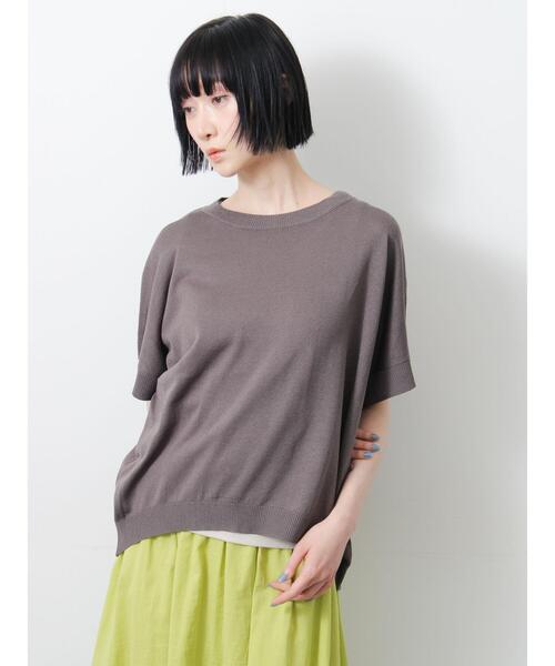Samansa Mos2(サマンサ モスモス)の「◇【マシンウォッシャブル.接触冷感】麻タッチニットPO(ニット/セーター・レディース・チャコールグレー/グレー/キナリ・F)」の22枚目の写真