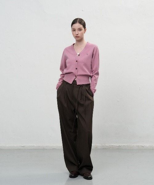 GENERAL IDEA(ジェネラルアイデア)の「GENERAL IDEA/ジェネラルアイディア GNRL ESSENTIAL CARDIGAN ロゴ入りスタンダード長袖カーディガン レディース 秋 秋服 2026年秋冬 冬服(カーディガン/ボレロ・レディース・ローズ・S/L/XS)」の4枚目の写真