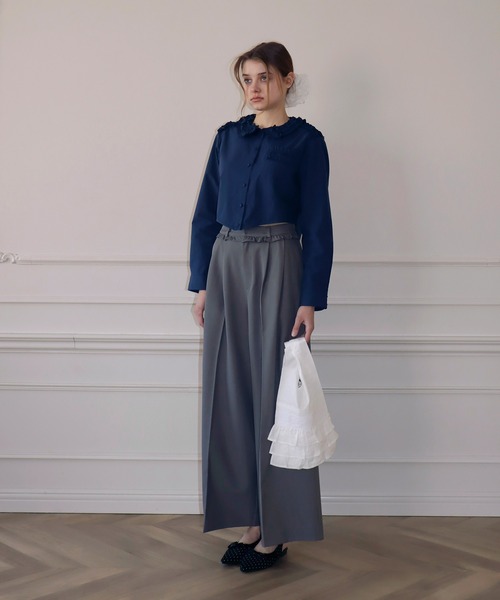 mieya mieya（ミーヤミーヤ）の「【mieya mieya】PETAL DETAIL BL/ペタルディテールブラウス（シャツ/ブラウス・レディース・ブルー/サックスブルー・FREE）」の8枚目の写真