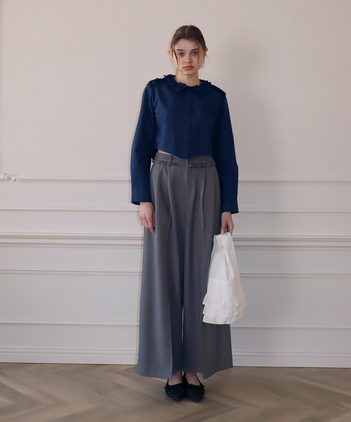 mieya mieya（ミーヤミーヤ）の「【mieya mieya】PETAL DETAIL BL/ペタルディテールブラウス（シャツ/ブラウス・レディース・ブルー/サックスブルー・FREE）」の9枚目の写真
