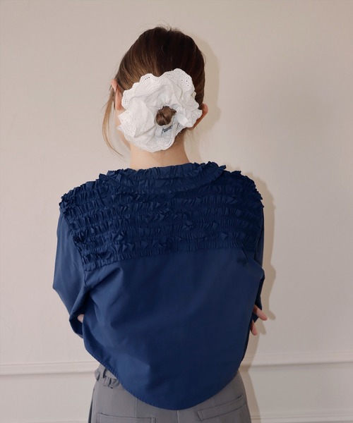 mieya mieya（ミーヤミーヤ）の「【mieya mieya】PETAL DETAIL BL/ペタルディテールブラウス（シャツ/ブラウス・レディース・ブルー/サックスブルー・FREE）」の15枚目の写真