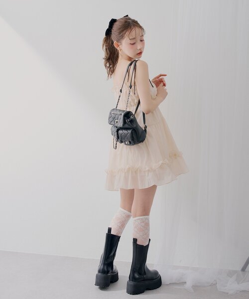 continuer de NICE CLAUP(コンティニューデナイスクラップ)の「キルティングミニリュック(バックパック/リュック・レディース・ホワイト/ブラック・FREE)」の7枚目の写真