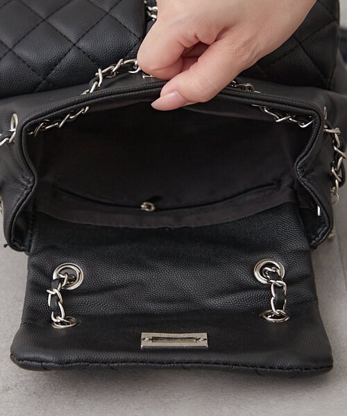 continuer de NICE CLAUP(コンティニューデナイスクラップ)の「キルティングミニリュック(バックパック/リュック・レディース・ホワイト/ブラック・FREE)」の14枚目の写真