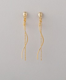 ◆金属アレルギー対応◆◆made in japan◆【痛くない】【落ちにくい】【ストレスフリーな着け心地】 スウィングチェーン ループフィットイヤリング