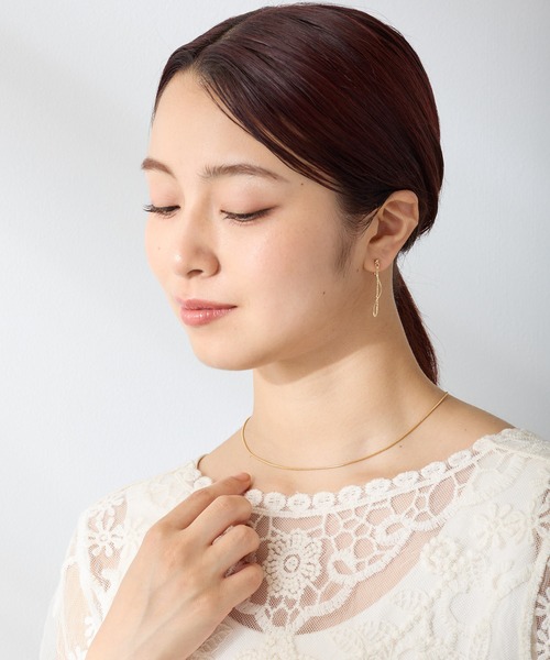 CALIN STANDARD(カリンスタンダード)の「◆金属アレルギー対応◆◆made in japan◆【痛くない】【落ちにくい】【ストレスフリーな着け心地】 スウィングチェーン ループフィットイヤリング(イヤリング・レディース・シルバー/ゴールド・FREE)」の14枚目の写真