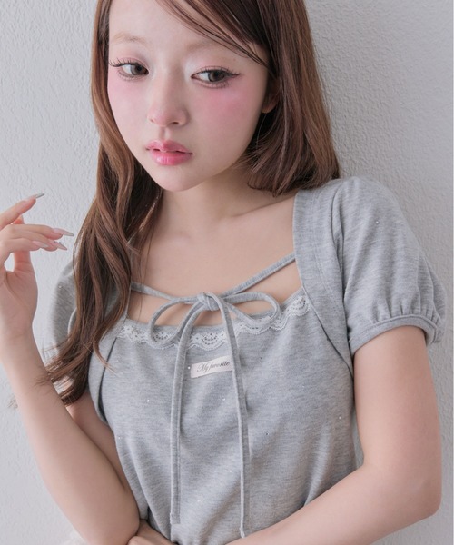 OLIVE des OLIVE(オリーブデオリーブ)の「My Select トップス(Tシャツ/カットソー・レディース・ブラック/トップグレー/ピンク・FREE)」の5枚目の写真