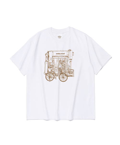 ANALOG MOOD(アナログムード)の「クラシックブックストア 半袖Tシャツ (ホワイト)(Tシャツ/カットソー・レディース・その他・SMALL/MEDIUM/LARGE/X-LARGE/2XL)」の1枚目の写真