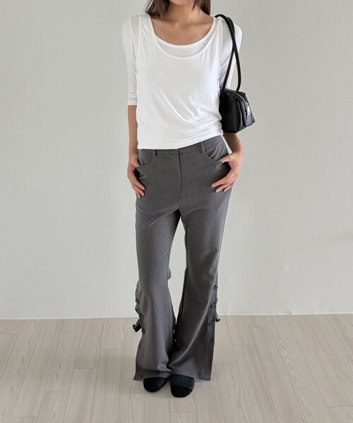 CHICKS（チックス）の「ソフトレザーシリンダーボウリングバッグアイボリー（ショルダーバッグ・レディース・アイボリー・ONE SIZE）」の9枚目の写真
