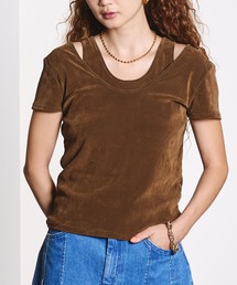 ROSE BUD | FLOCKED TULLE LAYERED TOP(Tシャツ/カットソー)