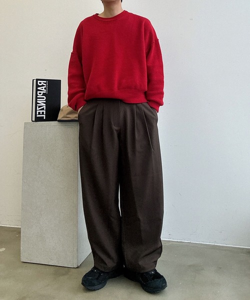 UNDERSTATEMENTs(アンダーステイトメント)の「【ユニセックス】アソートワイドカーブスラックス/ラインストライプ&無地(スラックス・メンズ・ブラック系その他/ブラウン/チャコールグレー・SMALL/MEDIUM/LARGE)」の11枚目の写真