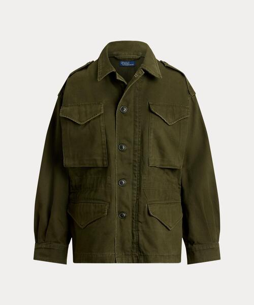 POLO RALPH LAUREN(ポロ ラルフ ローレン)の「クロップド フィールド ジャケット(ミリタリージャケット・レディース・グリーン・S/M/XS)」の6枚目の写真