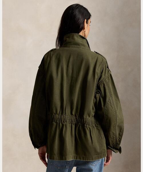 POLO RALPH LAUREN(ポロ ラルフ ローレン)の「クロップド フィールド ジャケット(ミリタリージャケット・レディース・グリーン・S/M/XS)」の4枚目の写真