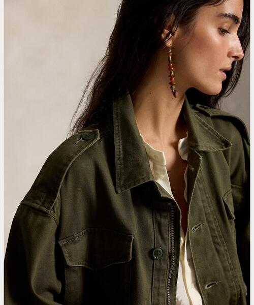 POLO RALPH LAUREN(ポロ ラルフ ローレン)の「クロップド フィールド ジャケット(ミリタリージャケット・レディース・グリーン・S/M/XS)」の9枚目の写真