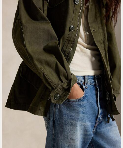 POLO RALPH LAUREN(ポロ ラルフ ローレン)の「クロップド フィールド ジャケット(ミリタリージャケット・レディース・グリーン・S/M/XS)」の2枚目の写真