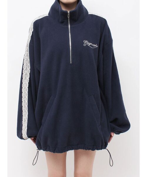 jouetie(ジュエティ)の「ハーフZIPルーズフリースプルオーバー(Tシャツ/カットソー・レディース・イエロー/ネイビー/グレー・FREE)」の16枚目の写真