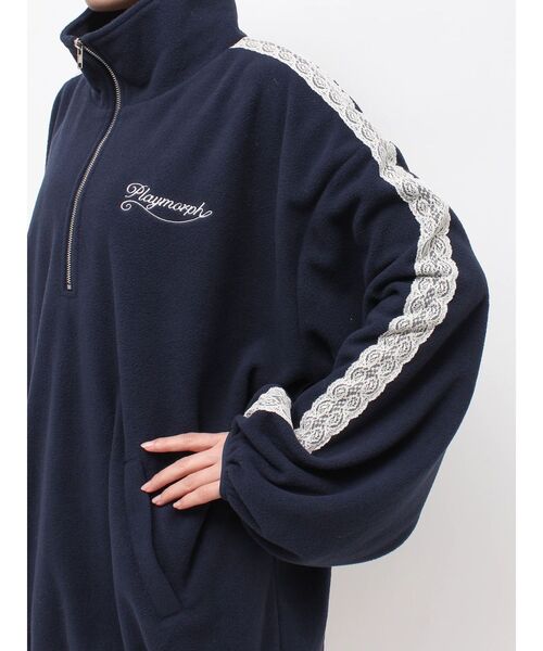 jouetie(ジュエティ)の「ハーフZIPルーズフリースプルオーバー(Tシャツ/カットソー・レディース・イエロー/ネイビー/グレー・FREE)」の20枚目の写真