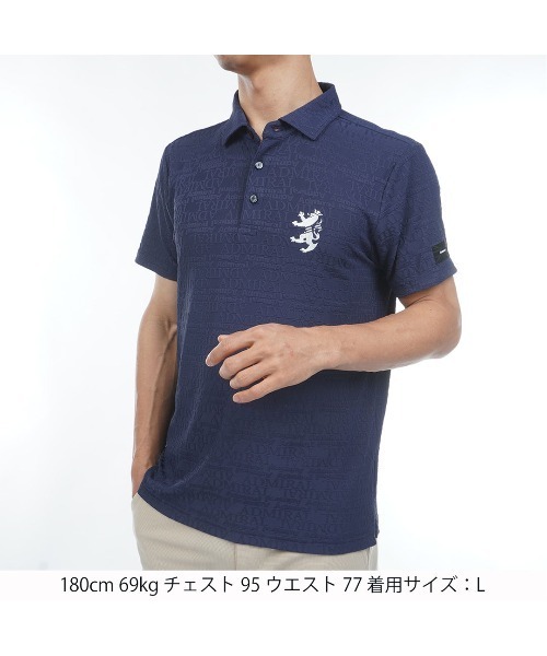 Admiral Golf（アドミラル　ゴルフ）の「ﾊｲﾃﾝｼｮﾝｼﾞｬｶｰﾄﾞ ｼｬﾂ（ポロシャツ・メンズ・ネイビー・LL/M/L）」の2枚目の写真