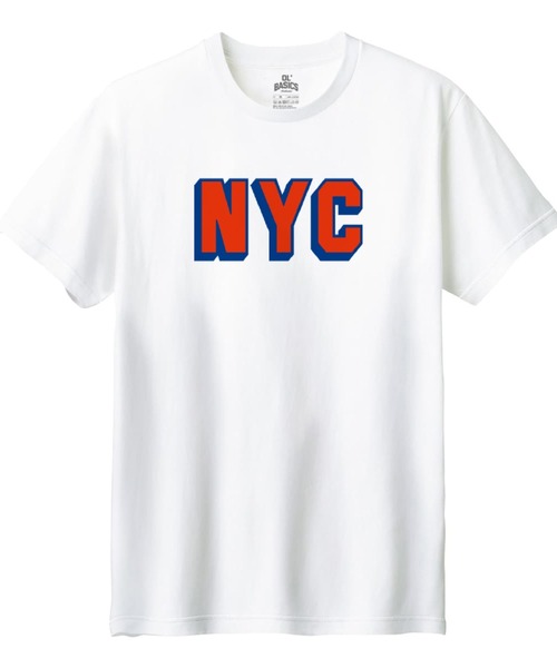 Ol' Basics（オールベーシックス）の「Ol' Basics（オール・ベーシックス） 半袖Tシャツ NYC ロゴ プリント 5.6オンス トップス カットソー メンズ ユニセックス（Tシャツ/カットソー・メンズ・ホワイト系1/グレー系1/グレー系2/ホワイト系2・S/XL/L/M/XS）」の2枚目の写真