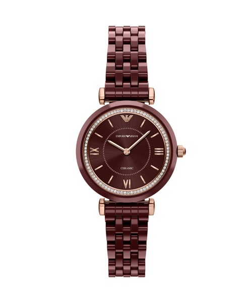 EMPORIO ARMANI（エンポリオアルマーニ）の「エンポリオ・アルマーニ 腕時計 レディース アナログ セラミック AR70020（アナログ腕時計・レディース・バーガンディー・FREE）」の2枚目の写真