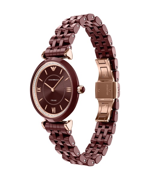 EMPORIO ARMANI（エンポリオアルマーニ）の「エンポリオ・アルマーニ 腕時計 レディース アナログ セラミック AR70020（アナログ腕時計・レディース・バーガンディー・FREE）」の7枚目の写真