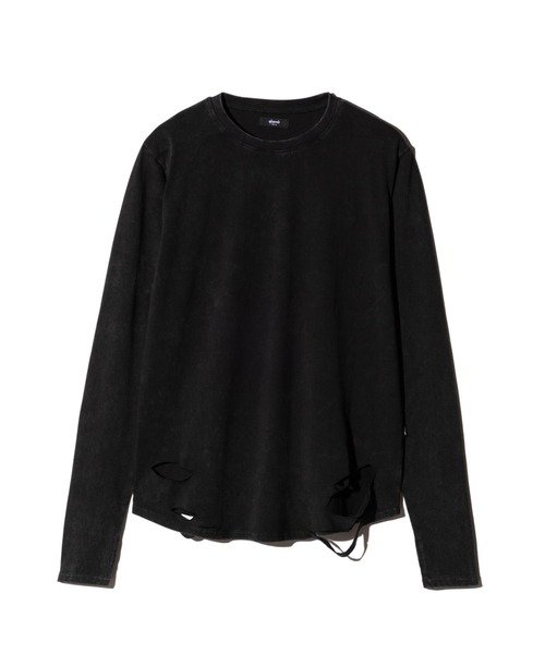 glamb(グラム)の「Damage Cutsew / ダメージカットソー(Tシャツ/カットソー・メンズ・ブラック/グレー/ホワイト・S/M/L)」の6枚目の写真