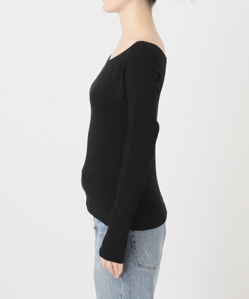 FRAMeWORK(フレームワーク)の「GICIPI/ジチピ ROSMARINO ボートネック(Tシャツ/カットソー・レディース・チャコールグレー/ブラック/ホワイト・FREE)」の5枚目の写真