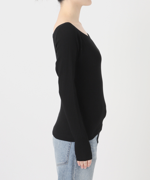 FRAMeWORK(フレームワーク)の「GICIPI/ジチピ ROSMARINO ボートネック(Tシャツ/カットソー・レディース・チャコールグレー/ブラック/ホワイト・FREE)」の7枚目の写真