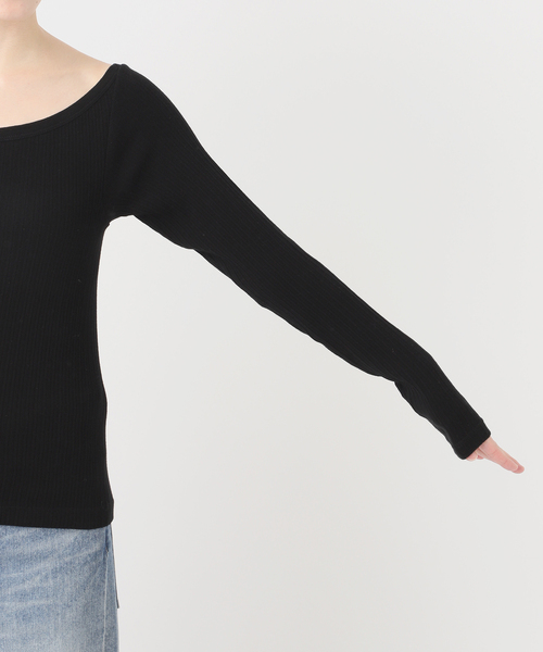 FRAMeWORK(フレームワーク)の「GICIPI/ジチピ ROSMARINO ボートネック(Tシャツ/カットソー・レディース・チャコールグレー/ブラック/ホワイト・FREE)」の8枚目の写真