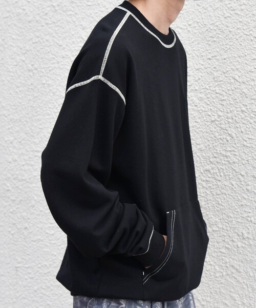 Champion（チャンピオン）の「【SHIPS any別注】Champion: ワンポイント ロゴ 刺繍 ステッチ リラックス スウェット◇（スウェット・メンズ・ブラック/ブルー/ナチュラル/グレー/レッド・SMALL/MEDIUM/LARGE/X-LARGE）」の11枚目の写真