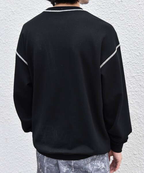 Champion（チャンピオン）の「【SHIPS any別注】Champion: ワンポイント ロゴ 刺繍 ステッチ リラックス スウェット◇（スウェット・メンズ・ブラック/ブルー/ナチュラル/グレー/レッド・SMALL/MEDIUM/LARGE/X-LARGE）」の12枚目の写真