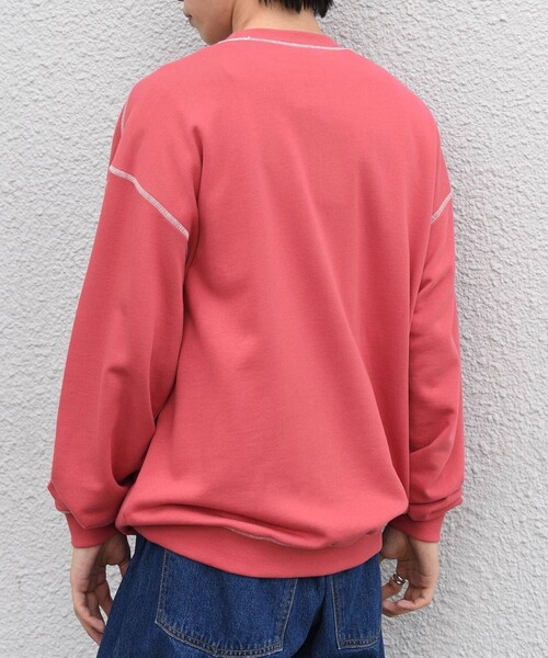 Champion（チャンピオン）の「【SHIPS any別注】Champion: ワンポイント ロゴ 刺繍 ステッチ リラックス スウェット◇（スウェット・メンズ・ブラック/ブルー/ナチュラル/グレー/レッド・SMALL/MEDIUM/LARGE/X-LARGE）」の17枚目の写真