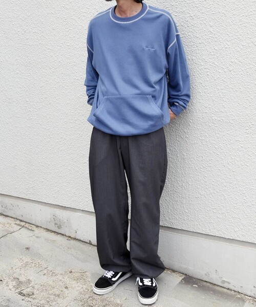 Champion（チャンピオン）の「【SHIPS any別注】Champion: ワンポイント ロゴ 刺繍 ステッチ リラックス スウェット◇（スウェット・メンズ・ブラック/ブルー/ナチュラル/グレー/レッド・SMALL/MEDIUM/LARGE/X-LARGE）」の19枚目の写真