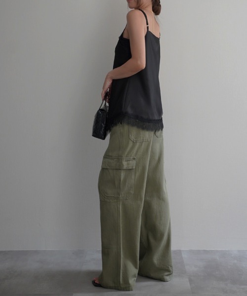 Rashik(ラシク)の「【Rashik】コットンカーゴイージーパンツ(カーゴパンツ・レディース・ベージュ/ブラック/カーキ・S/M)」の10枚目の写真