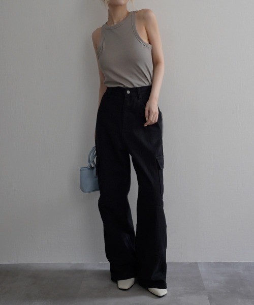 Rashik(ラシク)の「【Rashik】コットンカーゴイージーパンツ(カーゴパンツ・レディース・ベージュ/ブラック/カーキ・S/M)」の22枚目の写真